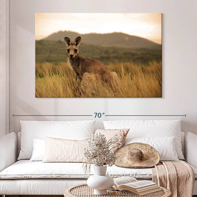 Brampt Wild Kangaroo, 34" H x 51" W