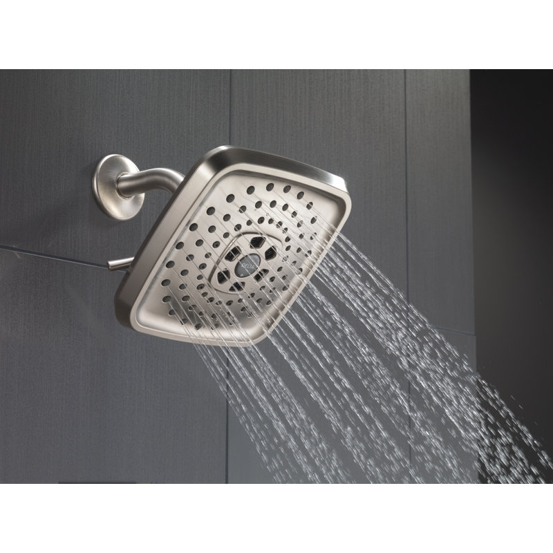 Universal Showering Components Full/Standard Fixed Shower Head, Brilliance Stainless