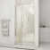 Unidoor 43" W x 72" H Hinged Frameless Shower Door And Fixed Panel with ClearMax™ Technology