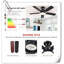 Museau Ceiling Fan with LED Lights-1296196710