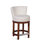 Upholstered Stool with Solid Wood Frame