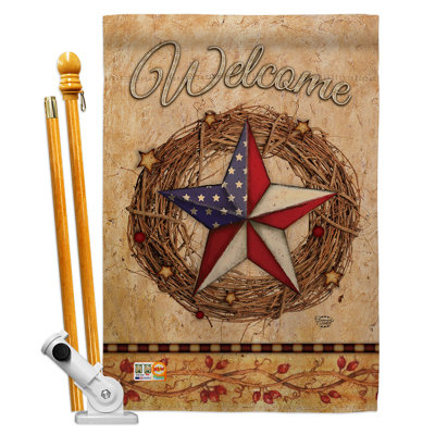 Ensemble de drapeaux en polyester 40 x 28 po Welcome