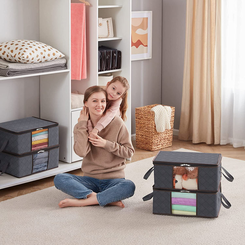 Fabric Underbed Storage Set, 35, 3