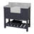 Hitton 48" Single Bathroom Vanity Set with Marine Gray Cabinet and Carrara Marble Countertop-373362999-374037849