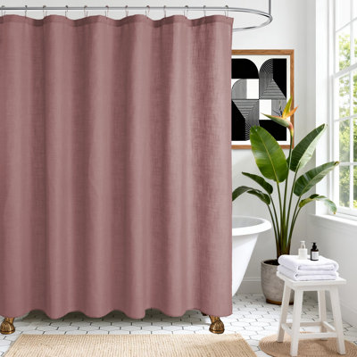 Linen Blend Single Shower Curtain