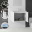 Meuble-lavabo flottant avec lavabo, porte à fermeture en douceur, lavabo en céramique, contreplaqué-1029260603-1029260612