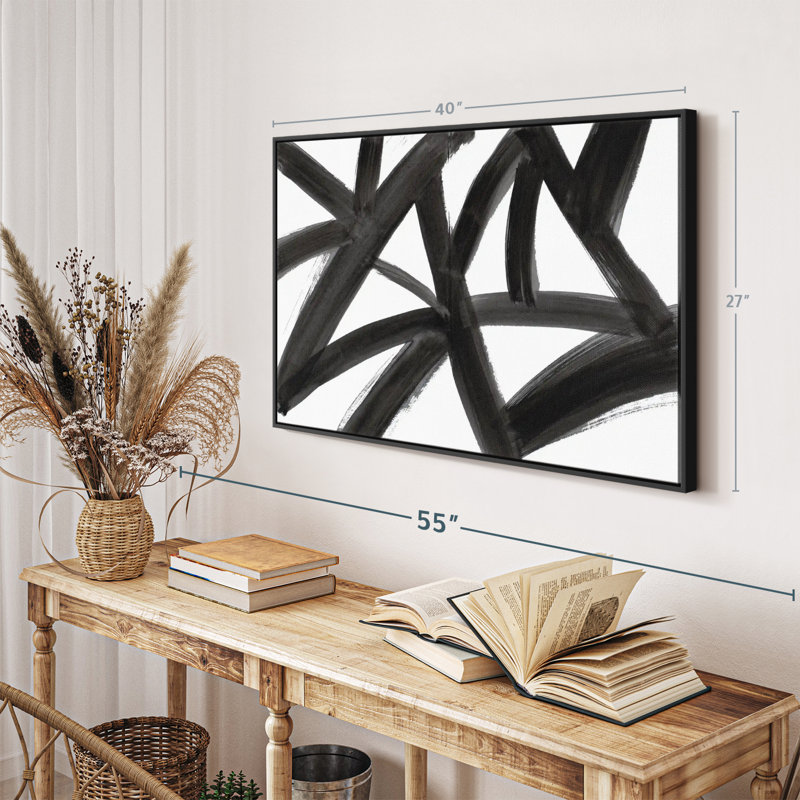 Abstract " Black Roads Abstract ", 27" H x 40" W