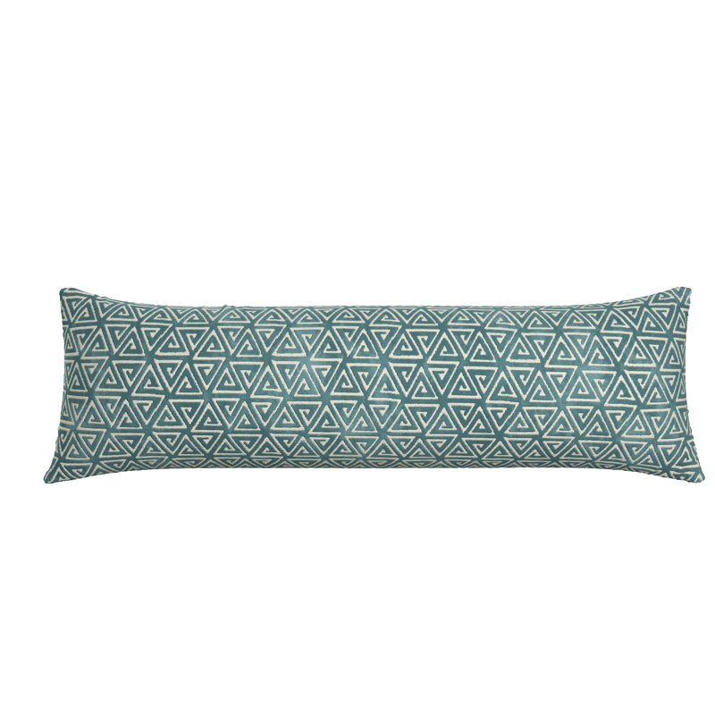 Coussin Porthcurno, H 14 po x l 48 po, Turquoise