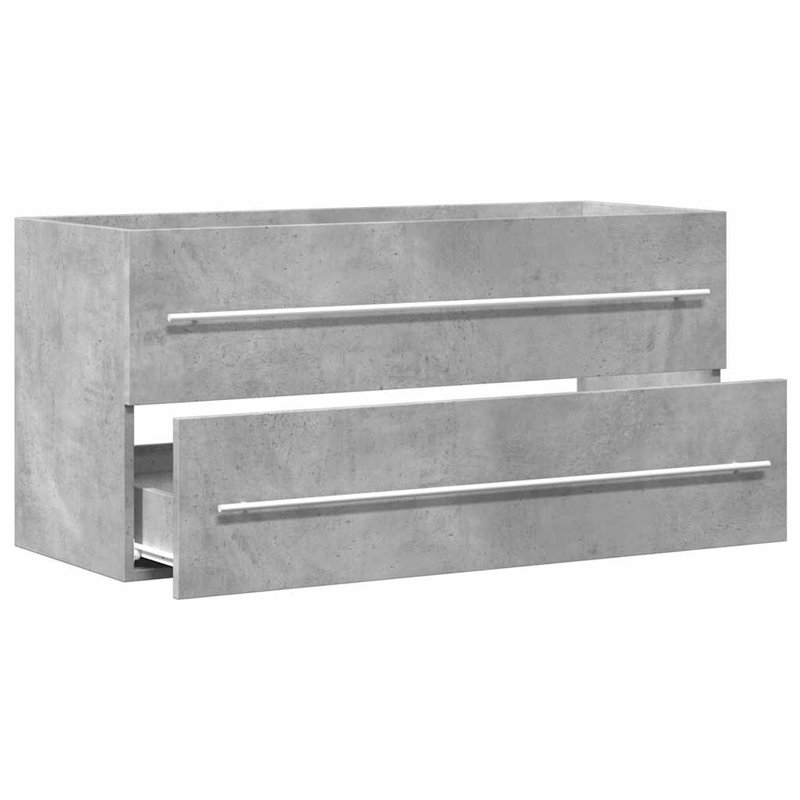 7-2 100cm Bathroom Vanity Base Only, Concrete grey
