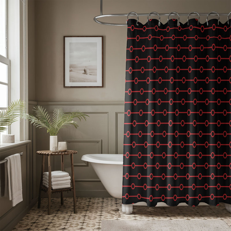 Rideau de douche Scarlet Spots - Premium, H 74 po x l 71 po