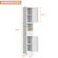 Armoire de rangement étroite en métal avec 2 portes et 1 tiroir
