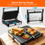 Machine à griller et à presser électrique Panini, machine à panini compacte à chauffage rapide de 850 W avec contrôle de la température, plaque chauffante antiadhésive à plat à 180 °, assiettes à steak de 9,2 po x 5,8 po, hamburgers
