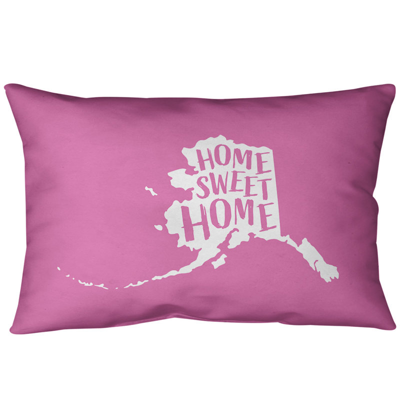 Outdoor Reversible Throw Pillow, Pink, Alaska
