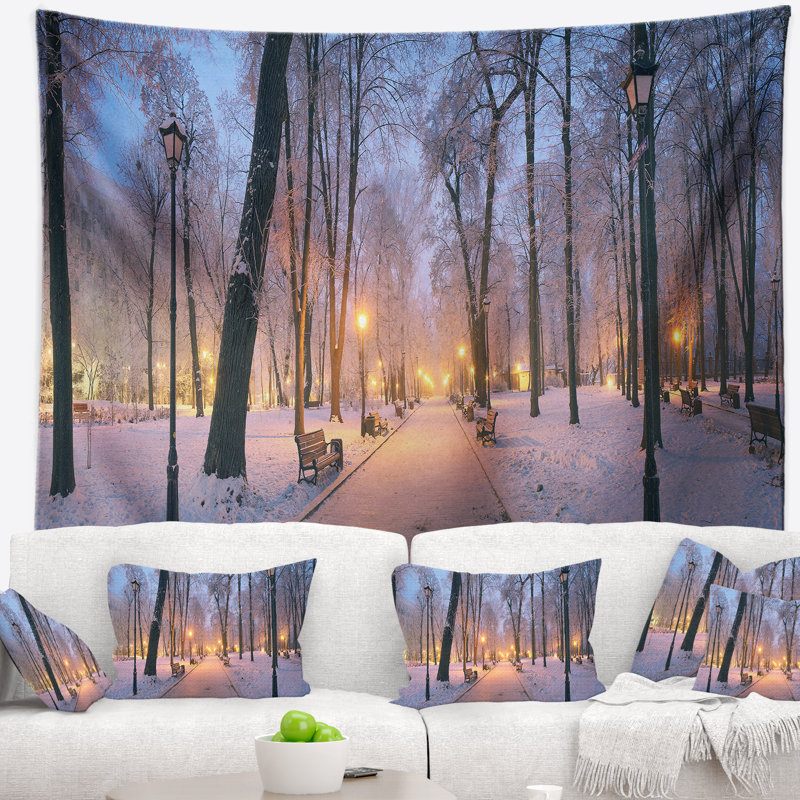 Tapisserie de jardin en hiver mariinsky Landscape, H 68 po x l 80 po
