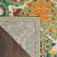 Tapis vert / orange / ivoire tissé à la machine Weylyn-649759320