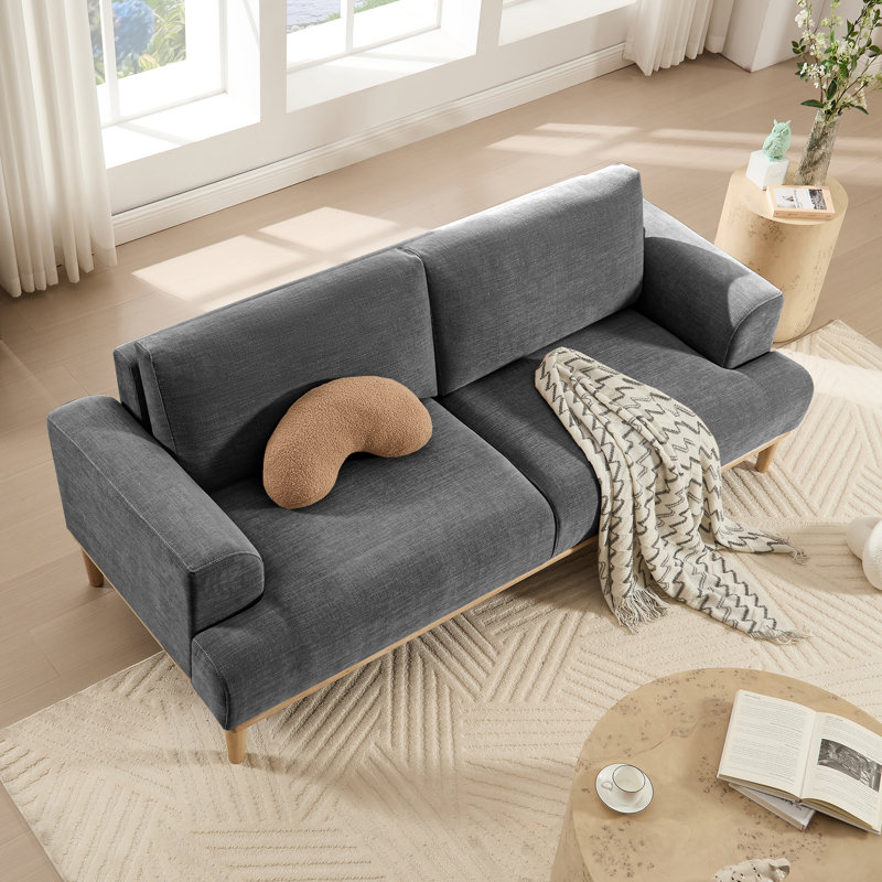 Canapé rembourré 83,85 po, Dark Grey