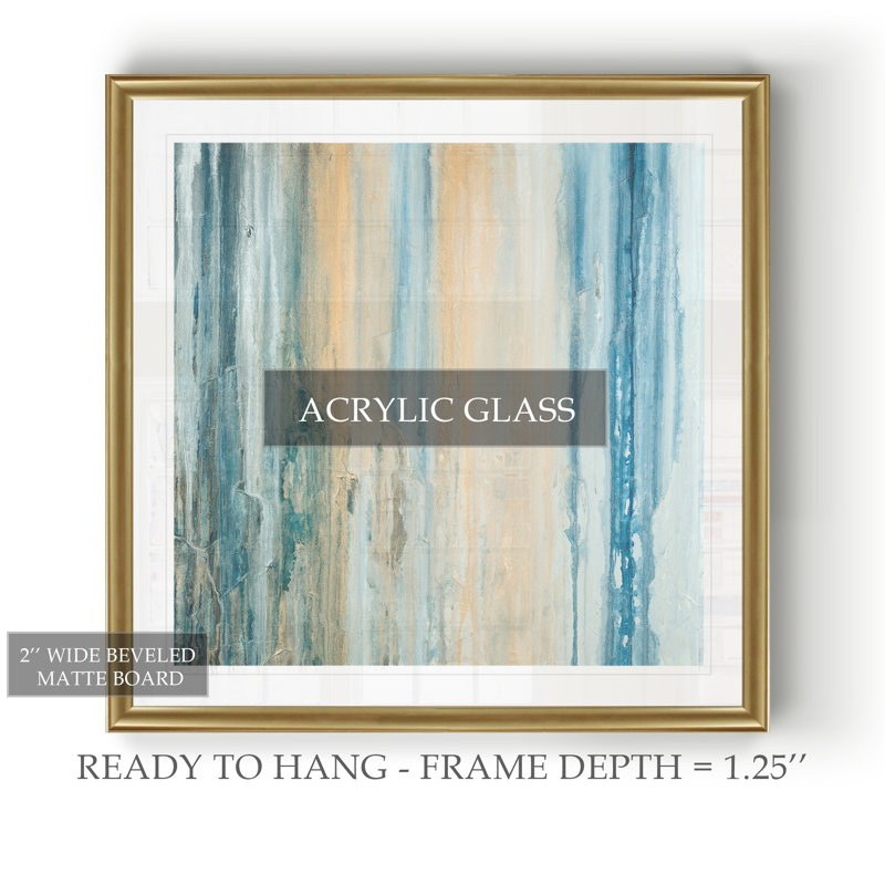 « tiger rayures ii », reproduction d’art, Cadre doré, H 26,5 po x l 26,5 po x P 1,5 po