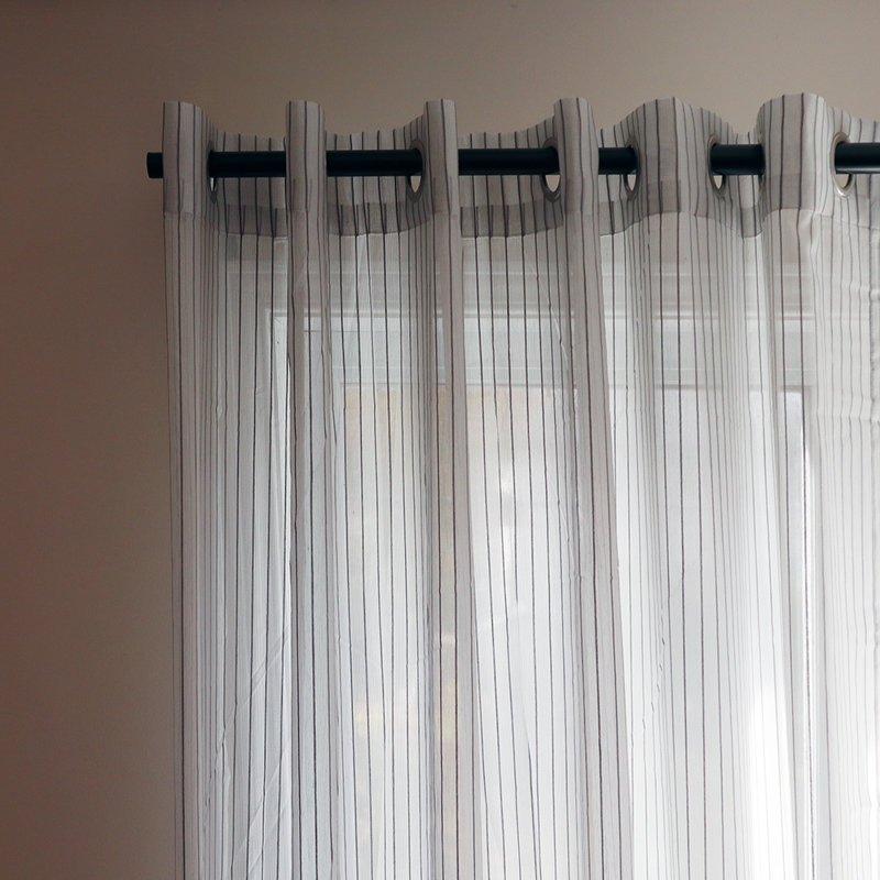 Rideau en polyester, Gris blanc