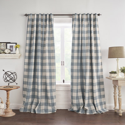 Threadmade Grainger Rod Pocket Back Tab Window Curtain, Chambray - 52"W x 95"L