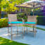 Tabouret de bar d'extérieur 30 po avec coussin Heshy-1291861229-1258796445