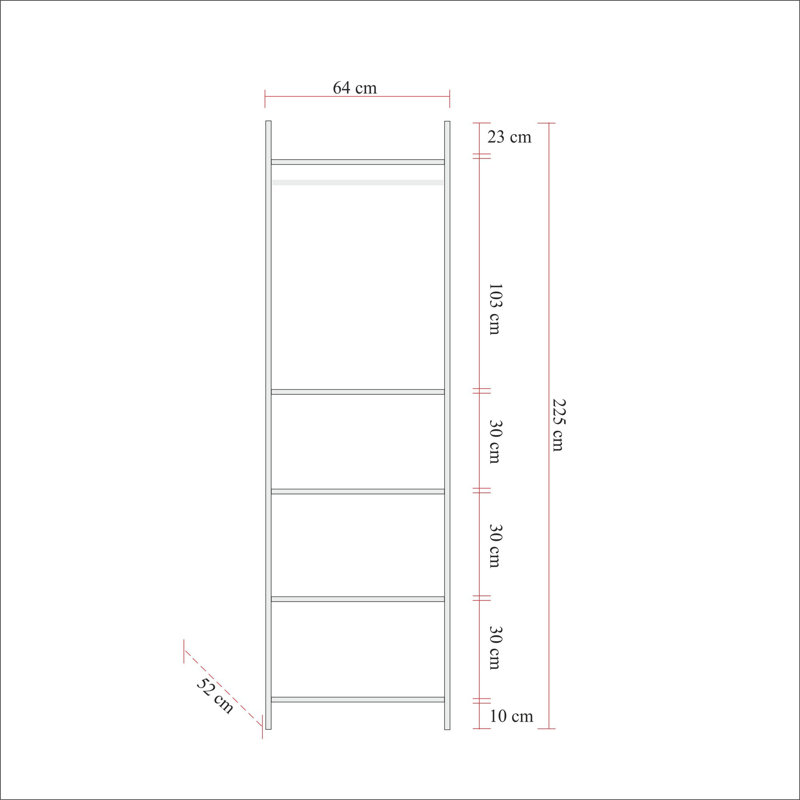 2 Door Manufactured Wood Wardrobe
