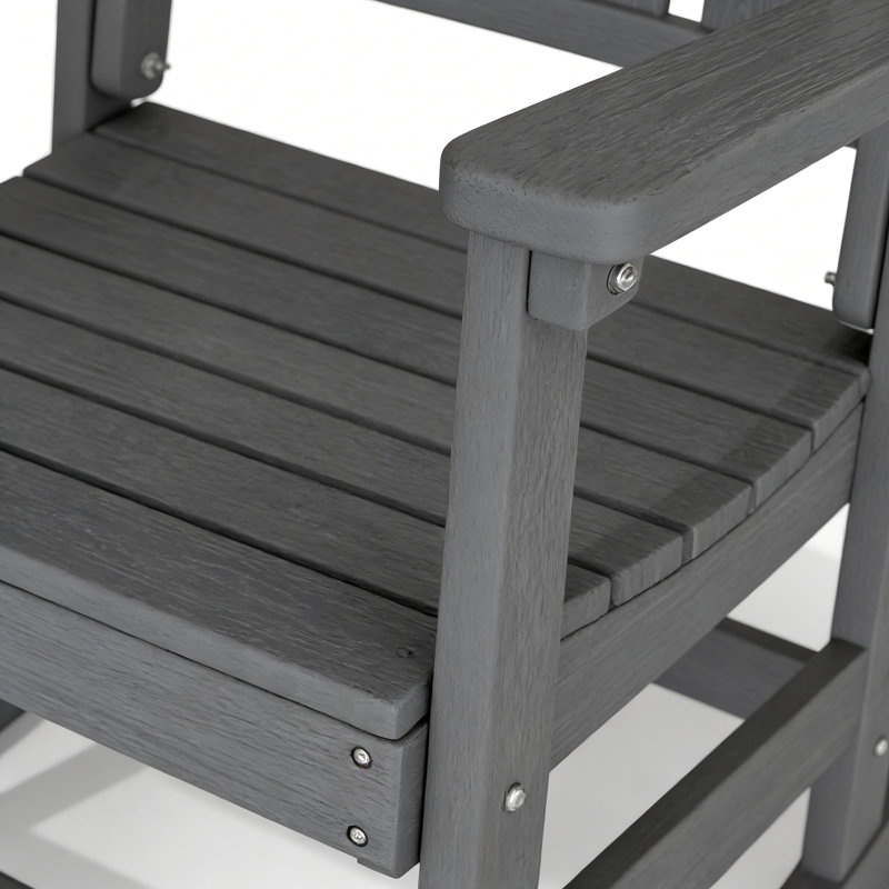 Chaise Adirondack berçante Hdpe, Gris