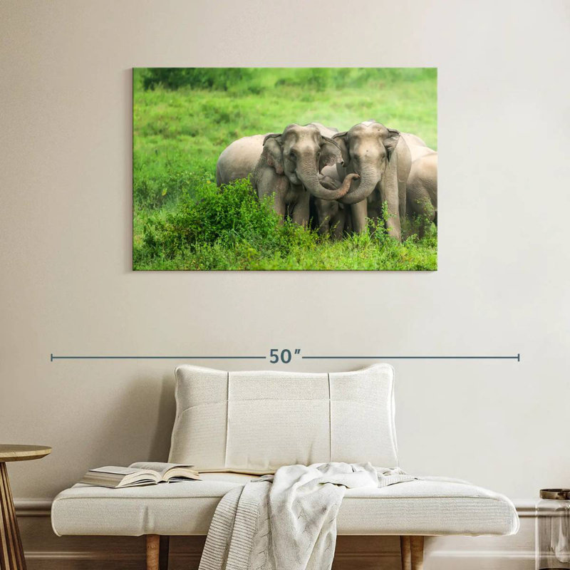 Brampt Asian Elephant Huddle, 26" H x 39" W