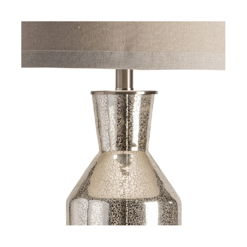 Lampe de table 34 "en verre avec abat-jour avoine