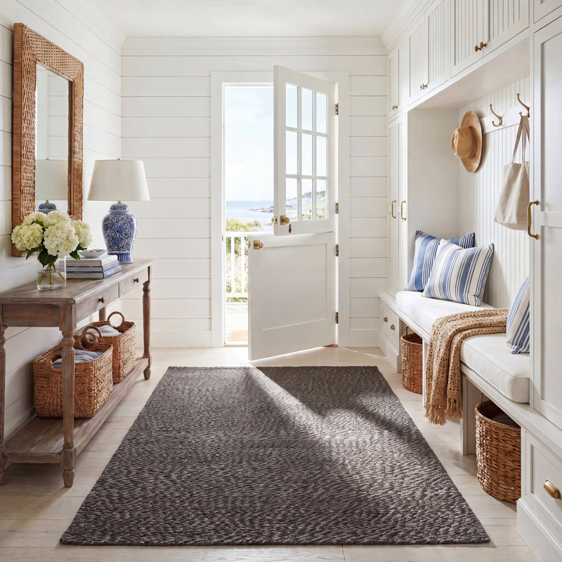 Auckland Jute/Sisal Black/Grey Area Rug