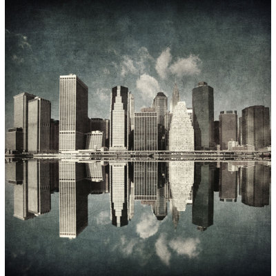 City Skyline Reflections Wall Mural