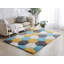 Tapis bleu / jaune à poils longs Gretchen-1212059561