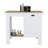 Kitchen Island, Single Door Cabinet, Shelf White / Macadamia