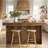 55-Inch Kitchen Island with Storage Shelves, Farmhouse Island Table Home Bar Table for Kitchen, Dining Room