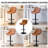 Adjustable Swivel 24"-33" Height Rhombus Leather Bar Stools with Back for Kitchen Island-1842835492-1842835494