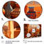 «Mexicain terre cuite vases fenêtre vue coucher de soleil»-760852044-760852046