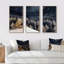 «Night Forest Christmas Tree», ensemble d'art mural sur toile encadré paysage-903248094-903248095