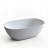 65 inch Matte White Solid Surface Freestanding Soaking Bathtub with Overflow and Pop-up Drain