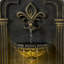 Fontaine extérieure Fleur-De-Lis avec lumière chaude-114318017