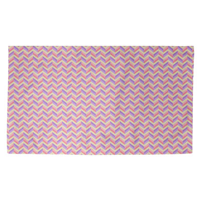 Tapis de zone rose/mauve chevrons Avicia