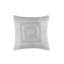 Édredon 3 pièces gris / gris avec agrafe, coussin décoratif, housse de coussin, conception, rembourrage, preuve, lavable à la machine