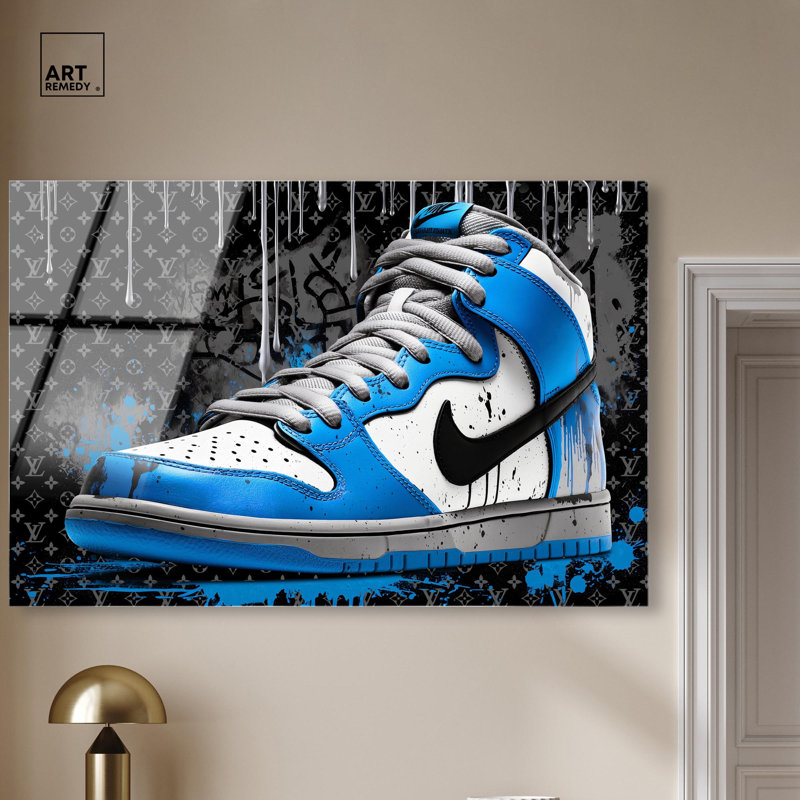 Espadrilles argentées élégantes, impression sur toile Sneaker, par Art Remedy, prêt à accrocher, 54 x 36, H 36 po x l 54 po