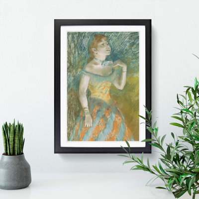 Portrait of a Ballet Ballerina Dancer by Edgar Degas - Framed Print