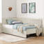 Structure de lit simple tapissier avec 2 tiroirs de rangement, canapé-lit réglable en velours, beige