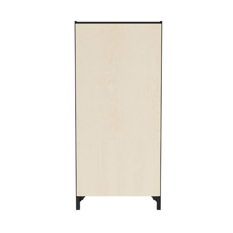 Willa II Storage Cabinet, Aged Black/Brown
