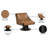 Quinton Vegan Leather Swivel Accent Chair-90995856-90995870