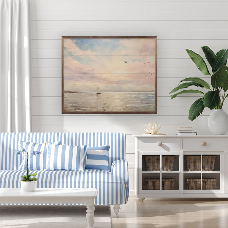 Lone Sailboat By Nini Art, H 32 po x l 40 po