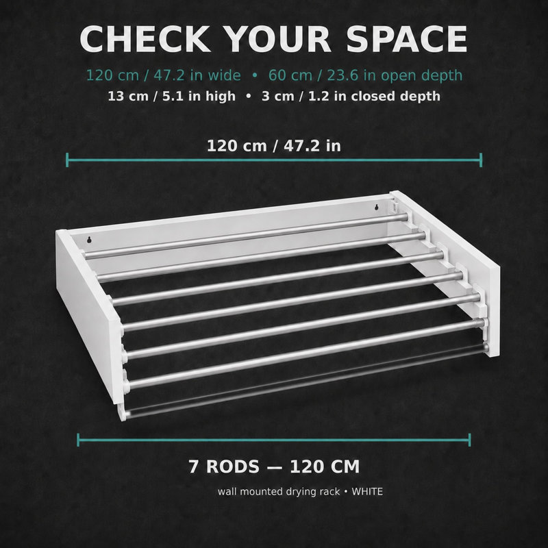 Metal Foldable Wall-Mounted Drying Rack