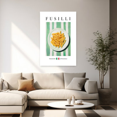 Fusilli italien, art mural traditionnel sur plaque