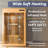 2 Person Indoor FAR Infrared Sauna in Canadian Hemlock With Bluetooth Speaker, Intelligent Control Panel, Chromotherapy Lighting+Red Light Function+Starlight Lights