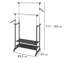 89.5cm Adjustable Rolling Clothing Rack
